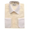 thumbnail image 2 of Berlioni Italy White Collar & Cuffs Mens Two Tone Dress Shirt 19 Colors & Sizes, 2 of 2