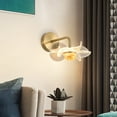 thumbnail image 6 of Gold Wall Sconce Flower Wall Lamp Bedroom Foyer Indoor Wall Light Flower-Shaped Split Design Wall Lamp, 6 of 18