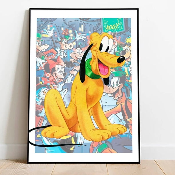 Disney Mickey Mouse and Donald Duck Canvas Paintings Cute Cartoon Posters and Prints Wall Art Pictures for Kids Room Decoration70X100cm Unframed Gao Jinjia LED