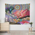 thumbnail image 1 of Sun Tapestry Tapices de pared Psychedelic Trippy Mountain Tapes ER, 1 of 5