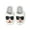 White, variant on Cozy Comfort Unisex Critter Snowman Scuff Slippers