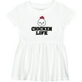 thumbnail image 3 of Inktastic Chicken Life Girls Baby Dress, 3 of 5