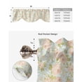 thumbnail image 5 of Tie Up Valance Curtain for Kitchen,Pastoral Ombre Pink Floral Rod Pocket Short Curtains Adjustable Tie-Up Shade Valances,Vintage Teal Vine Flower Window Treatment for Bathroom Living Room Bedroom, 5 of 8