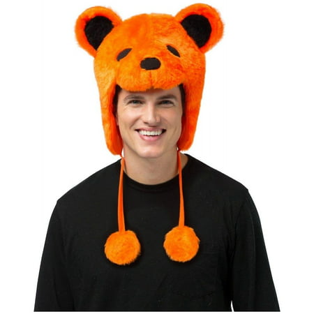 Orange Grateful Dead Bear Hat Adult Halloween Accessory