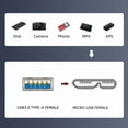 thumbnail image 3 of CY Type-A USB 3.0 Female to Micro 3.0 Type-B Female Screw Mount Type Extension Cable 5Gbps, 3 of 6