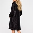 thumbnail image 5 of For Women 2024 Midi Sequin Dress Long Sleeve Crewneck Sparkly Glitter Mini Dress Elegant Wedding Party Dress Flowy Dresses, 5 of 5