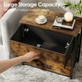 thumbnail image 5 of Nightstand, End Table, Bedside Table, Small Tall Dresser for Bedroom with 3 Storage Drawer, Chest of Drawers Fabric Dressers with Steel Frame, Wooden Top & Front for Living Room, 5 of 9