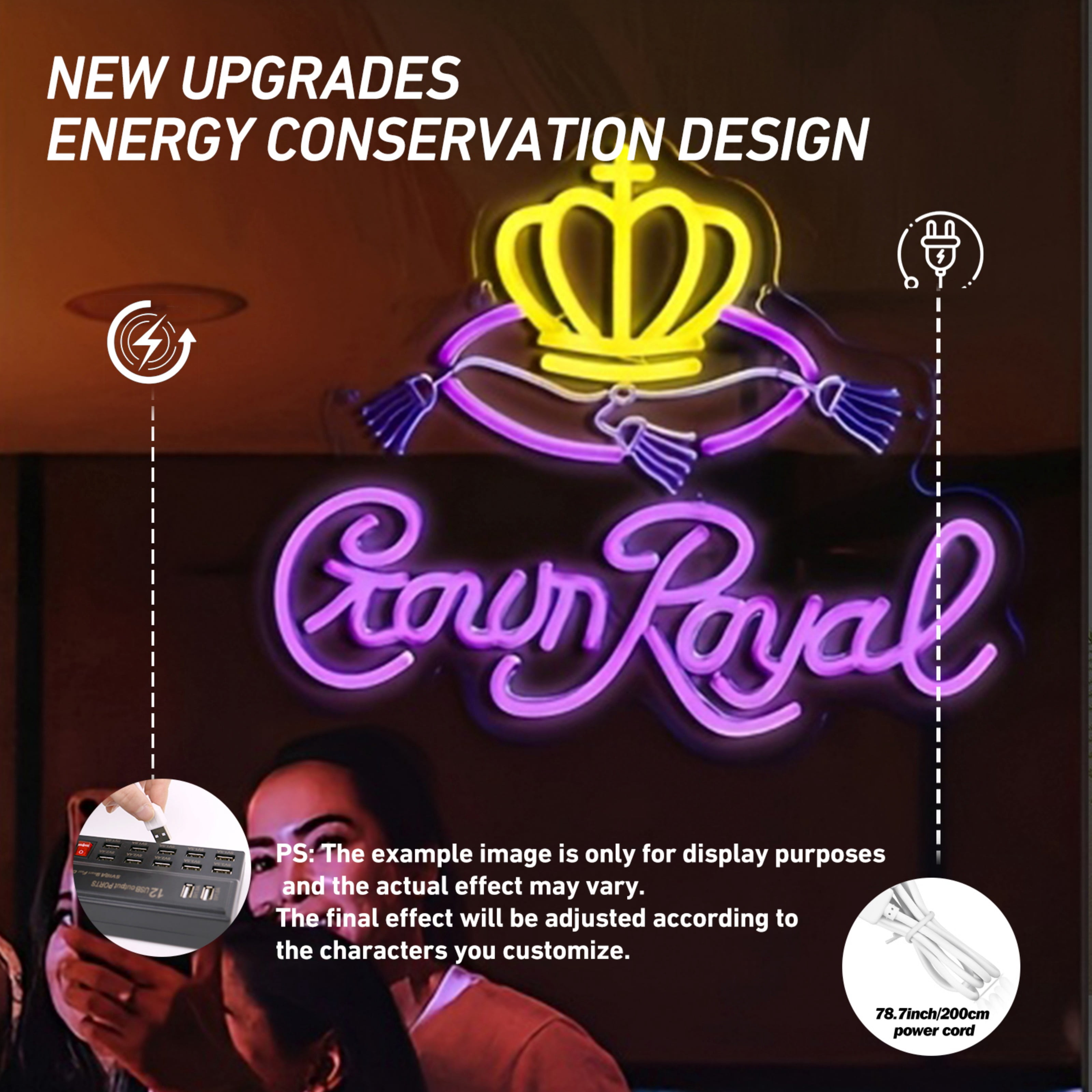 UPONRAY Whisky Neon Signs, 16.5"*12.2" Dimmable & USB-Powered LED Neon Light, Stylish Wall Decor for Bar, Party, Restaurant, Living Room, Man Cave