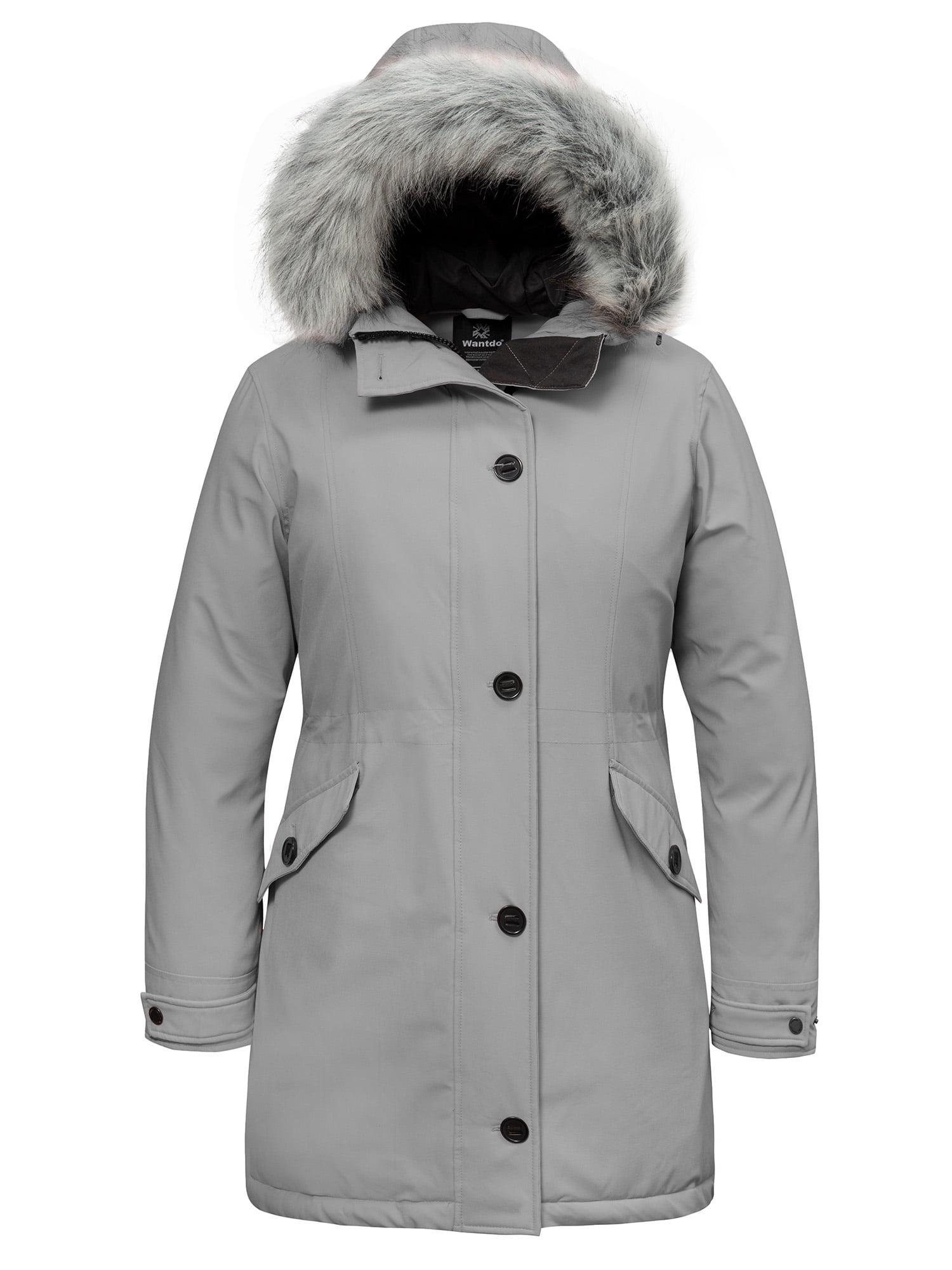 Wantdo Women's Plus Size Faux Fur Lined Hooded Parka Winter Coats ...