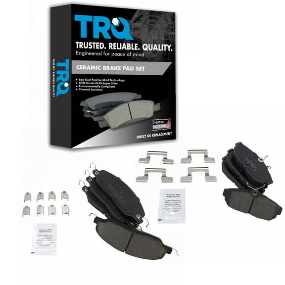 TRQ Front & Rear Posi Ceramic Disc Brake Pad Kit for Ford Mustang New BFA13020