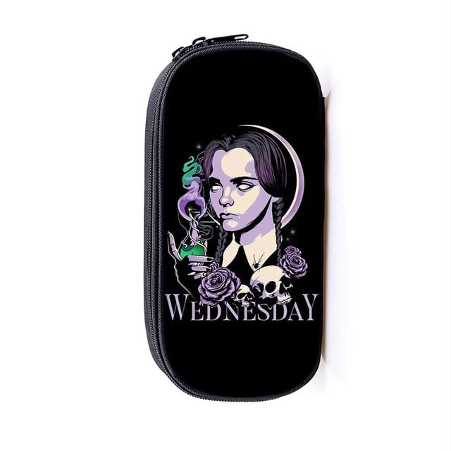 Addams-estuche de lápices para niños y niñas, bolsa de almacenamiento para bolígrafos de regreso a la escuela, papelería de Anime, regalo de cumpleaños, 2023