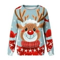 thumbnail image 4 of Srogem 2024 Women's Ugly Christmas Sweatshirt Funny Cute Xmas Tree Reindeer Snowman Top Long Sleeve Crew Neck Sweatshirt, 4 of 4