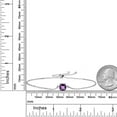 thumbnail image 4 of Gem Stone King 925 Sterling Silver Purple Amethyst Solitaire Bracelet for Women (0.70 Cttw, Cushion Checkerboard Cut 6MM), 4 of 5