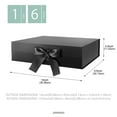 thumbnail image 2 of Large Gift Box with Ribbon 13.5x9x4.1 inches, Black Magnetic Gift Box with Lid for presents, Groomsman Proposal Box(Glossy), 2 of 5
