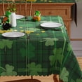 thumbnail image 2 of YIBAGA St Patrick's Day Tablecloth, Green Shamrock St Patricks Day Table Cover Spring Home Dining Table Decorations, 60 x 60 inch, Polyester, 2 of 5