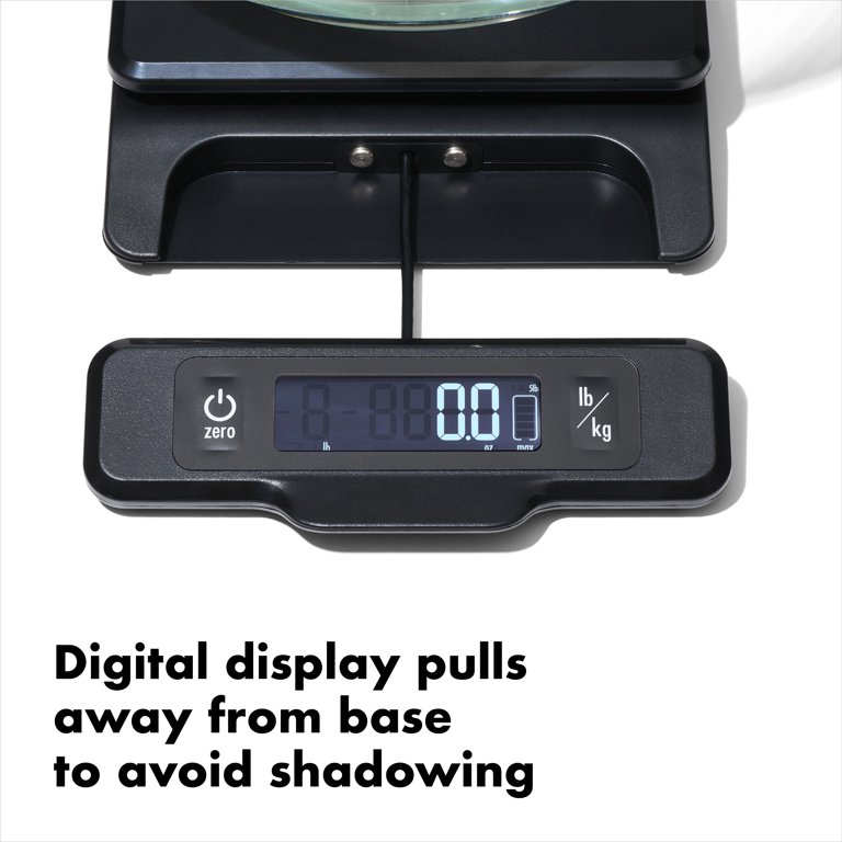 OXO Softworks 5 lb Food Scale with Pull-Out Digital Display, H 7.5