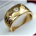 thumbnail image 4 of 18k Gold-Plated Couple Simulation Diamond Engagement Ring For Men And Women In Europe And America, 4 of 4