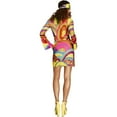 thumbnail image 2 of Smiffys Robe de Costume Flower Power des Années 70 pour Femmes Fever, 2 of 3