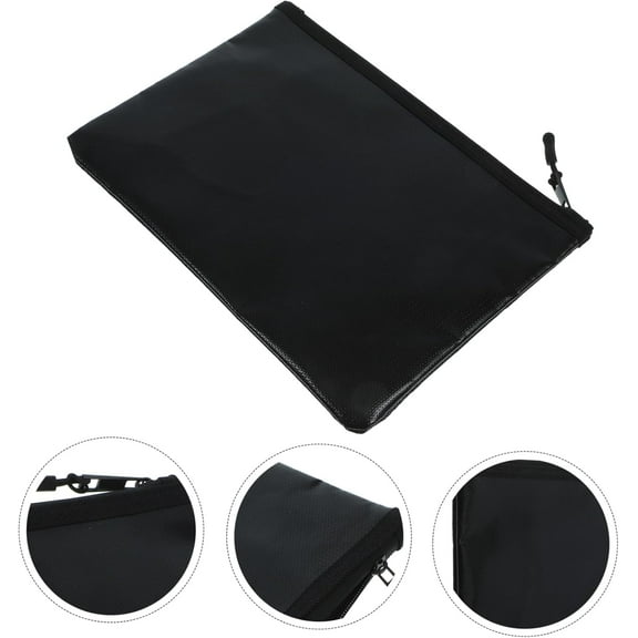 Fireproof Document Bag, Waterproof and Fireproof Money Bag with Aluminum Foil Lining,Safe Storage Pouch with Zipper,for A4 A5 Documents Holder,Valuables,File,Cash,Passport,Tablet
