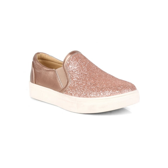 Slip On Glitter Women's Sneakers in Champagne
