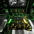 thumbnail image 1 of YST Kids Bedding Sets for Boys Room Decor, Green Yellow Gamepad Pattern, King, Black Reversible, 1 of 7