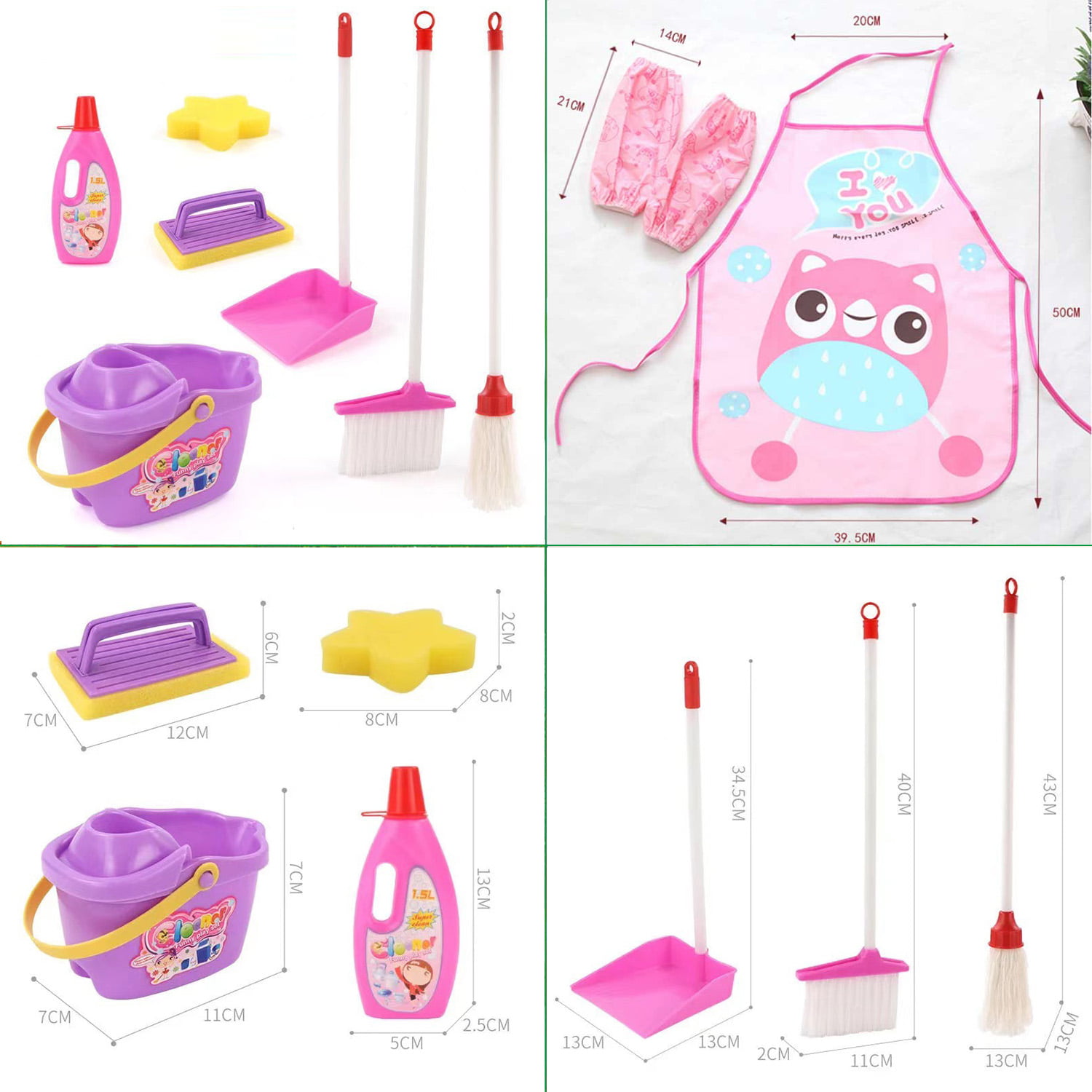  Children Cleaning Set, Pretend Cleaning Play Set Parent-Child  Communication Role Play Toy Safe to Use for Educational Toy(Pink) : Toys &  Games