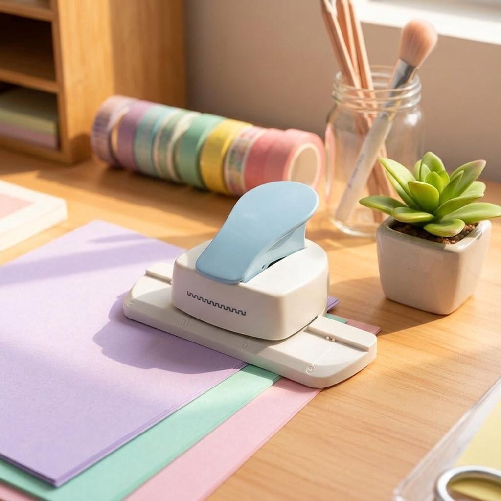 HOMYL Border Paper Decorative Border Lightweight Card Puncher Embossing Paper Punches Blue