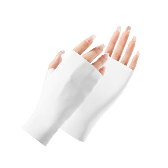 Fingerless Gloves for Women Men Glove Outdoor Wrist Gloves Length Gloves Women Sun Fingerless Driving Block Gloves Mittens