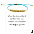 thumbnail image 4 of DON'T LET THE HARD DAYS WIN Motivational Tube Adjustable Bracelets UK, 4 of 6