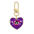thumbnail image 1 of Niños felices puros sueños Llavero de metal en forma de corazón dorado, 1 of 3