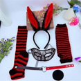 thumbnail image 5 of Rabbit Ears Headband Collar Eyemask Stocking Bunnies Tail Easter Bunnies Costume Accessories Halloween Cosplay Costum, 5 of 5