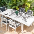 thumbnail image 2 of Nautical Map Table Cloths for 8 Foot Rectangle Tables, Coastal Vintage Ocean Map Compass Patio Waterproof Elastic Fitted Tablecloths, Washable Rectangular Table Cover for Camping, 2 of 8