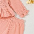 thumbnail image 5 of NOLDARES Toddler Baby Girl Clothes Cute Long Sleeve Sweatshirt Fall Winter Outfits Kids Pullover Pants 2Pcs Set(Pink,130（2-3Y）), 5 of 6