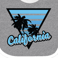 thumbnail image 4 of Inktastic California with Triangle and Palm Trees in Blue Boys or Girls Baby Bib, 4 of 4