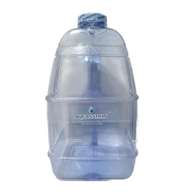 AquaNation 1 Gallon BPA FREE FDA Approved Square Reusable Plastic