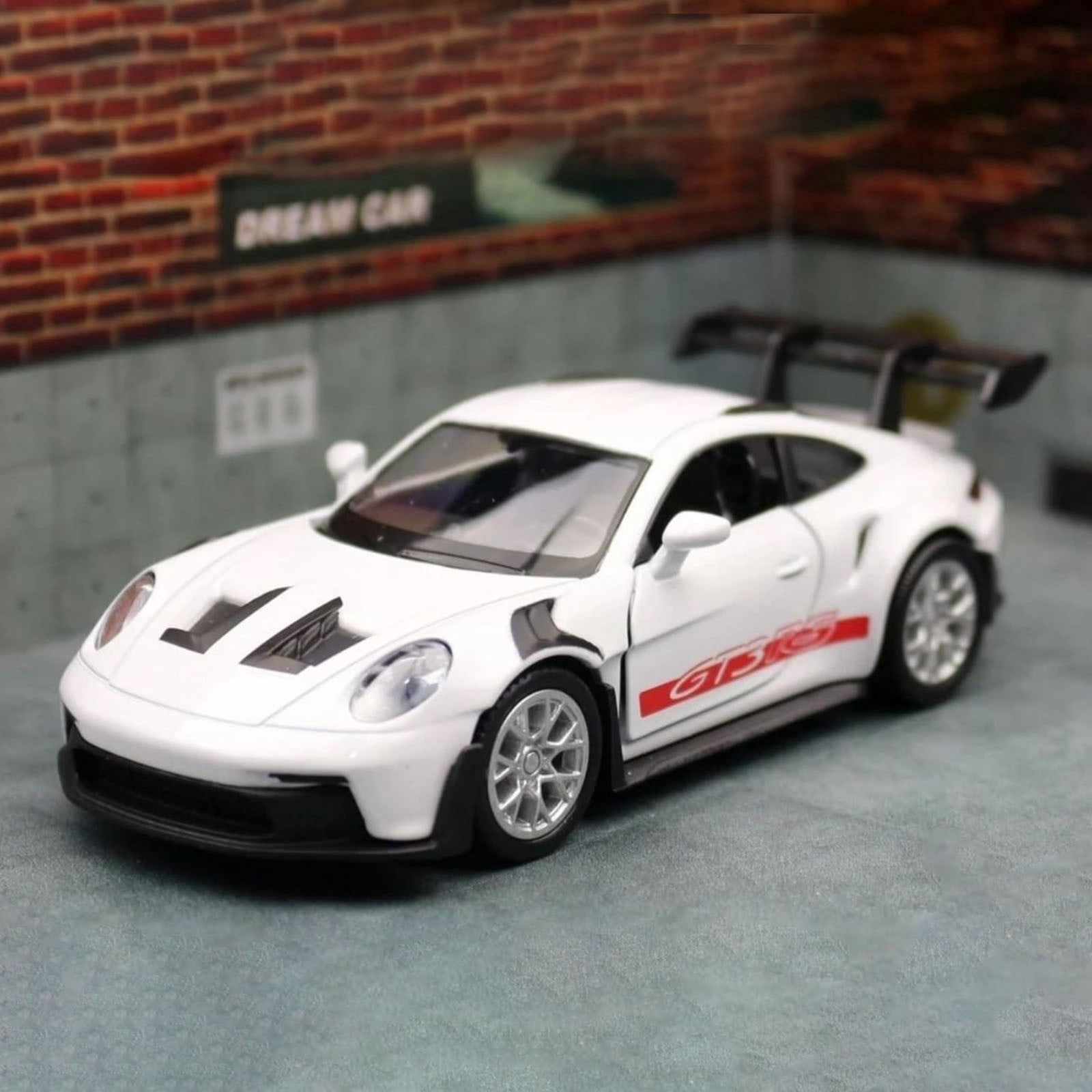 Modèle Voiture Porsche 911 GT3 RS 1:32 - Moulé Métal Avec Lumière Et Son - Collector