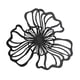 thumbnail image 5 of Decoración de pared de metal, flor decorativa de pared, estilo moderno, adorno floral de pared Negro Grande, 5 of 9