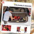 thumbnail image 4 of Poussette pour Chien Pliable Rouge à 3 Roues - Auvent Ajustable et Panier de Rangement pour Petits et Mini Animaux de Compagnie - Idéale pour les Promenades et les Voyages - Cadre en Acier Durable, 4 of 7