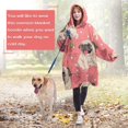 thumbnail image 4 of Pug and Love Heart Wearable Oversized Blanket,Wearable Blanket Hoodie for Adults,Cozy Hooded Blankets with Super Pockets,Super Warm Fuzzy Pullover for Women & Men, 4 of 6