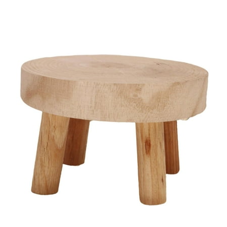 

Portable Flowerpot Stand Stool Wooden Flowerpot Holder Display Stand for Balcony - Wood 14x6x9cm