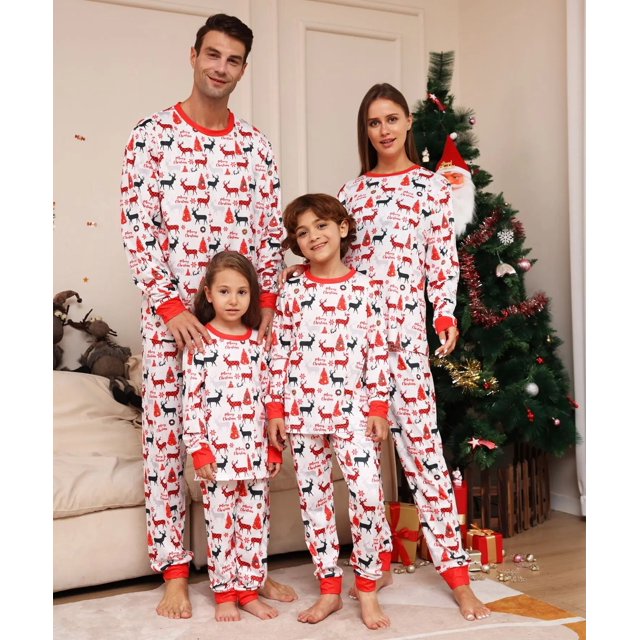 NHKDSASA-Pijamas familiares para hombre, mujer, niño y niña, conjunto de pijamas navideños para padres e hijos, ropa de dormir de Navidad, pijamas para bebé