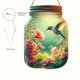 thumbnail image 4 of Xihbxyly Ofertas Relámpago de Hoy Colonia En Forma de Pared Colibrí y Botella En Acrílico para Ventana, 4 of 7