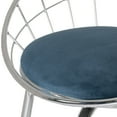 thumbnail image 3 of Hillsdale Furniture Bullock Padded Seat Metal Swivel Counter Height Stool, Teal Blue Velvet, 3 of 8