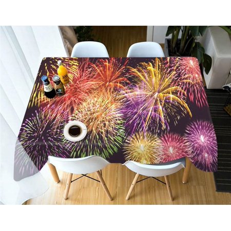 

Waterproof Polyester Merry Christmas Trees Flowers Table Cloth Cover Dinning Table Cover Outdoor Picnic Mat