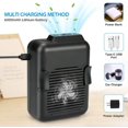 thumbnail image 3 of Mini ventilador personal con clip para la cintura, ventilador portátil con manos libres, ventilador recargable por USB de 6000mAh para senderismo al aire libre, Camping, refrigeración, 3 of 5