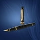 thumbnail image 5 of Pluma estilográfica Waterman Expert negra brillante con borde dorado de 23 quilates, 5 of 8
