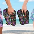 thumbnail image 5 of Halloween Magic Skull Mushrooms Flip Flop Casual Non-slip Thong Sandals for Women Men Beach Summer Slippers, XS Indoor Outdoor, 5 of 7