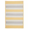 Colonial Mills 7' x 9' Yellow and Gray Rectangular Braided Area Throw Rug