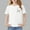 White, variant on OGLCCG Teens Girls Summer T Shirts Cute Rabbit Print Crewneck Short Sleeve Cotton Tees Tops Loose Fit Summer Lightweight Shirts 2-13 Years