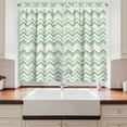 thumbnail image 2 of Ambesonne Aqua Kitchen Curtains, Blurry Abstract Zig Zag, 55"x45", Petrol Blue Turquoise, 2 of 3